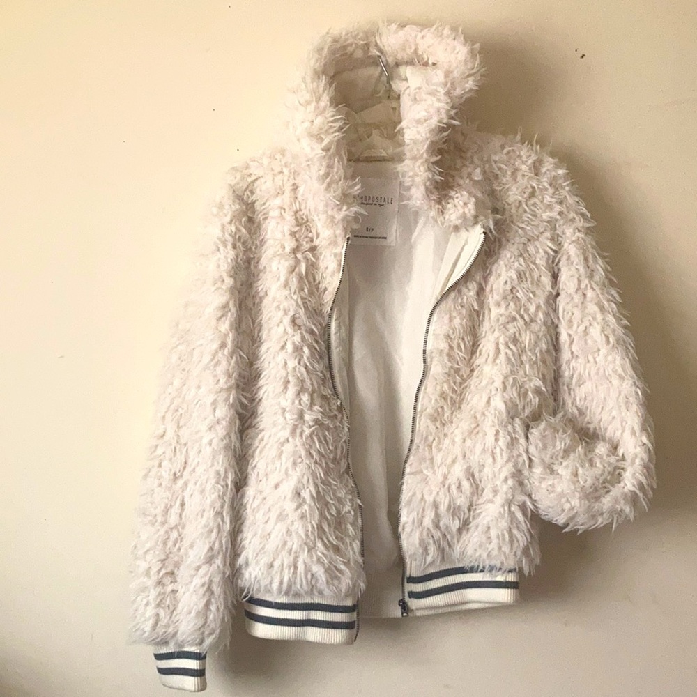Aeropostale Faux Fur Hood Jacket